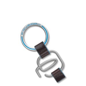 Portachiavi logo Piquadro in alluminio rivestito in pelle PC2847B2