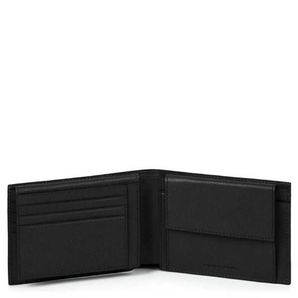 Portafoglio uomo con porta documenti, portamonete, porta carte di credito e anti-frode RFID Black Square PU1392B3R