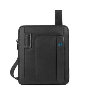 Borsello PIQUADRO organizzato con porta Ipad Chevron Nero CA1358P16
