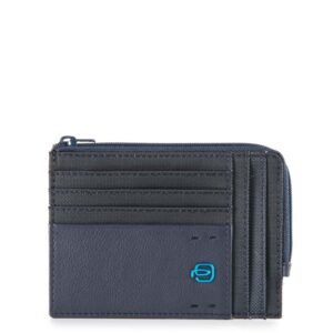 Bustina PIQUADRO portamonete Chevron blu PU1243P16