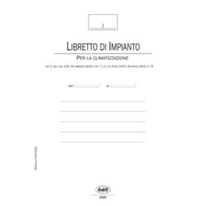 Sicurezza Impianti - Libretto Di Impianto Per La Climatizzazione Estiva E Invernale - 44 Pagine Buffetti