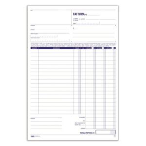Fatture - Fatture A 3 Aliquote - Blocco - 50 Fogli - 29,7X21,5 Cm Buffetti