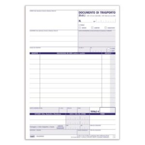 Documento Di Trasporto - Blocco - 33 Fogli - 21,5X14,8 Cm buffetti