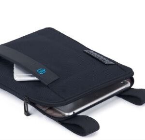 Borsello PIQUADRO organizzato con porta Ipad Chevron Nero CA1358P16