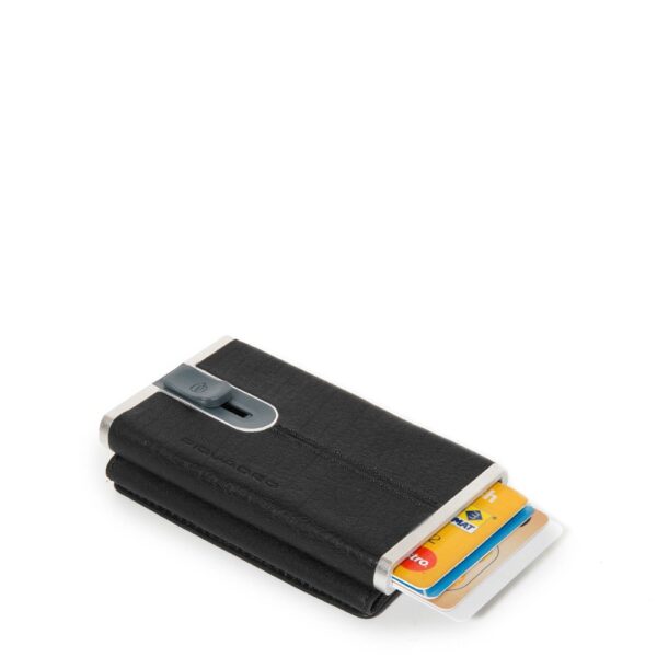 Compact wallet per banconote e carte di credito Black Square PP4891B3R