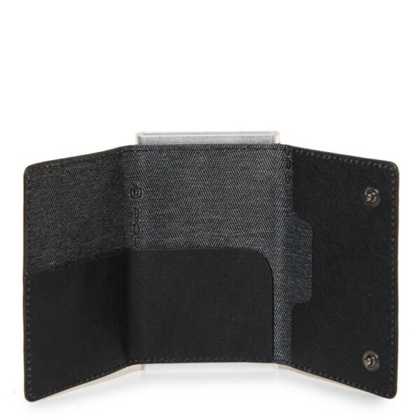 Compact wallet per banconote e carte di credito Black Square PP4891B3R