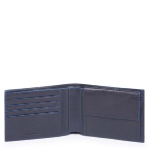 Portafoglio uomo con portamonete e protezione anti-frode RFID Blue Square Special PU257B2SR