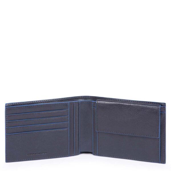 Portafoglio uomo con portamonete e protezione anti-frode RFID Blue Square Special PU257B2SR