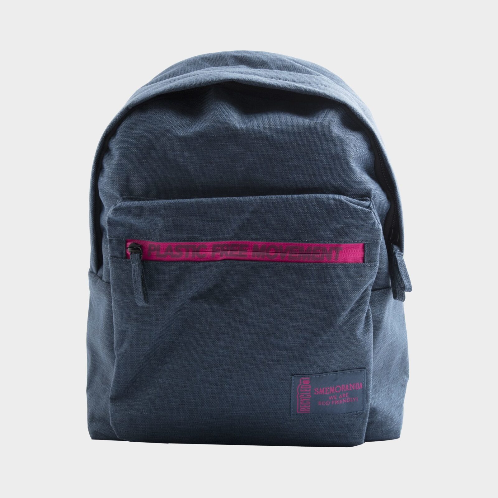 Zaino SMEMORANDA eco Blu zip fuxia | VecaScuolaUfficio