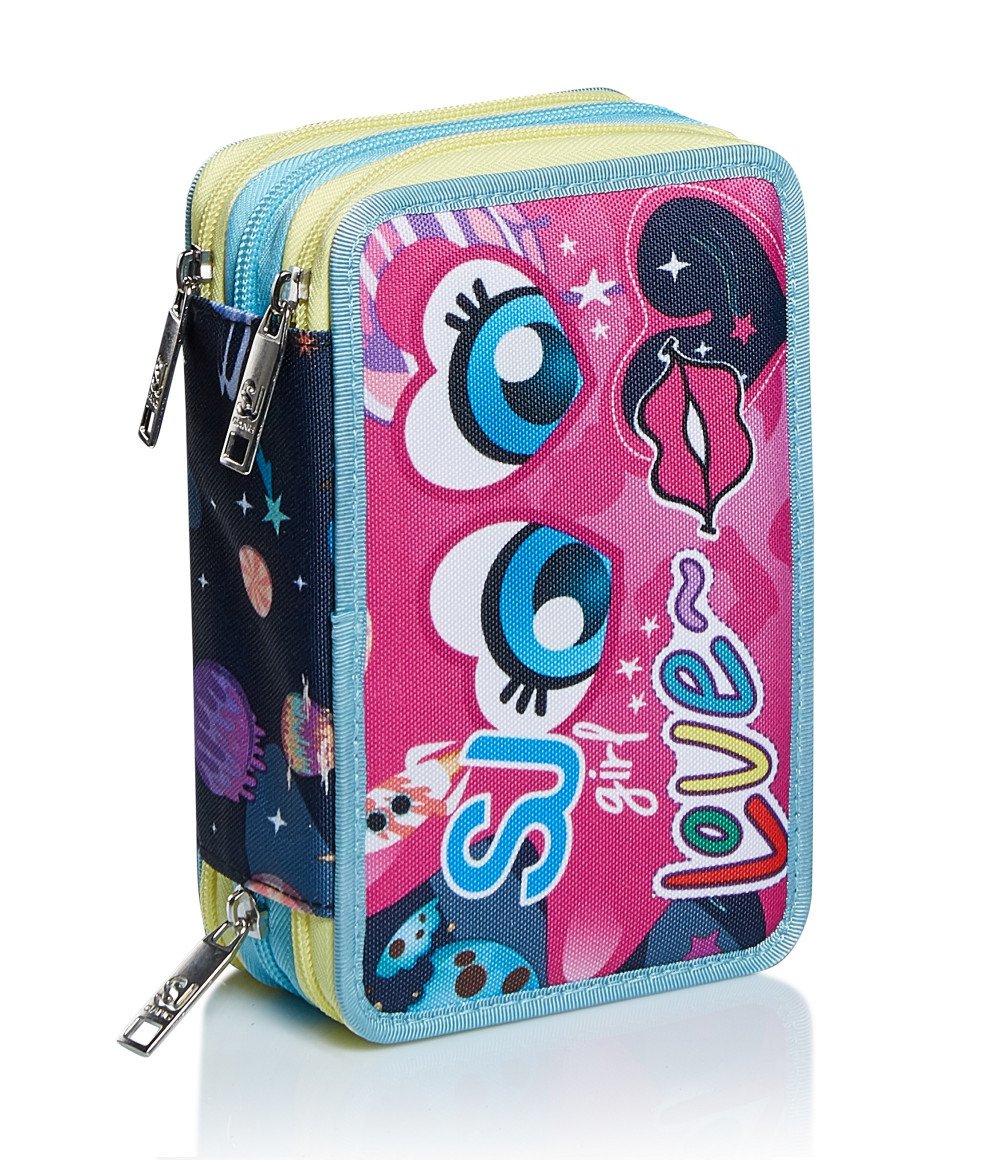 Astuccio SEVEN 3 ZIP - SJ FACE - GIRL | VecaScuolaUfficio