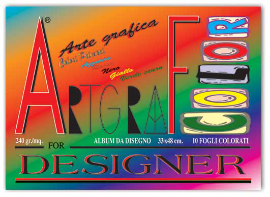 Album da disegno ARTGRAF 24X33 10 Fogli Colorati 120GR
