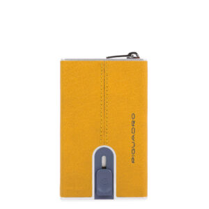 Portacards PIQUADRO Black Square Giallo PP5359B3R