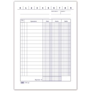 Scheda BUFFETTI dare-avere 14,8x10,5 cm