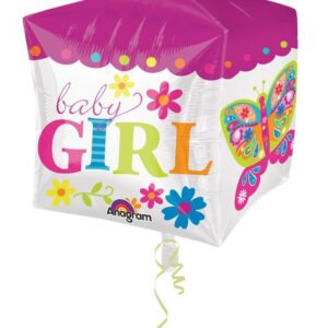 Palloncino mylar a forma di cubo Baby Girl