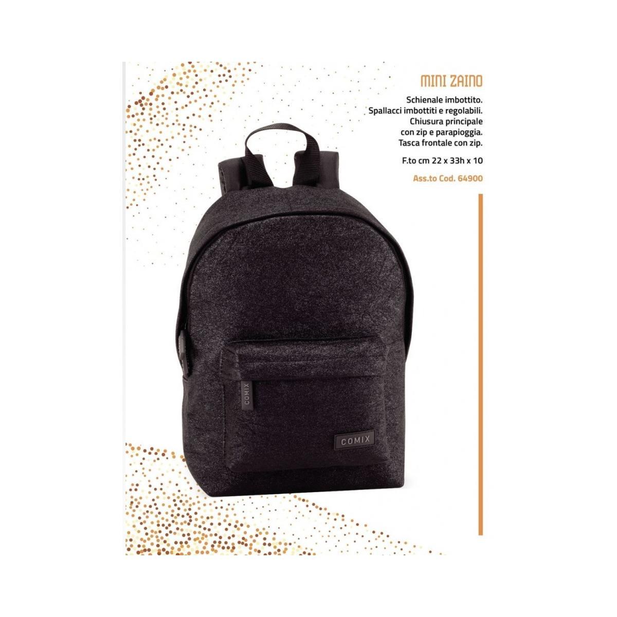 ZAINO AMERICANO COMIX SPECIAL GLITTER BLACK | VecaScuolaUfficio