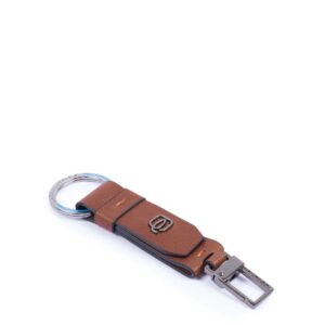 Portachiavi PIQUADRO con moschettone Black Square Cuoio PC3751B3