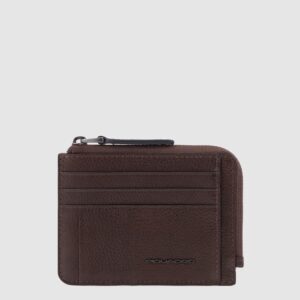 Portamonete Piquadro con porta cards Paavo Testa di moro PP4822S122R