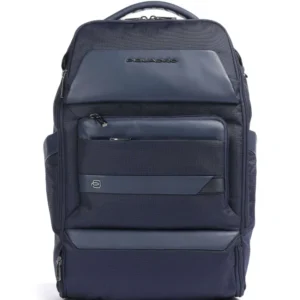 Zaino PIQUADRO porta pc 15.6" in pelle e tessuto riciclato CA6489W132 BLU